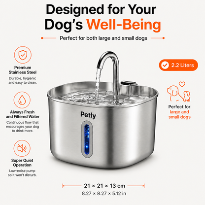 Petly - Automatic Stainless Steel Fountain
