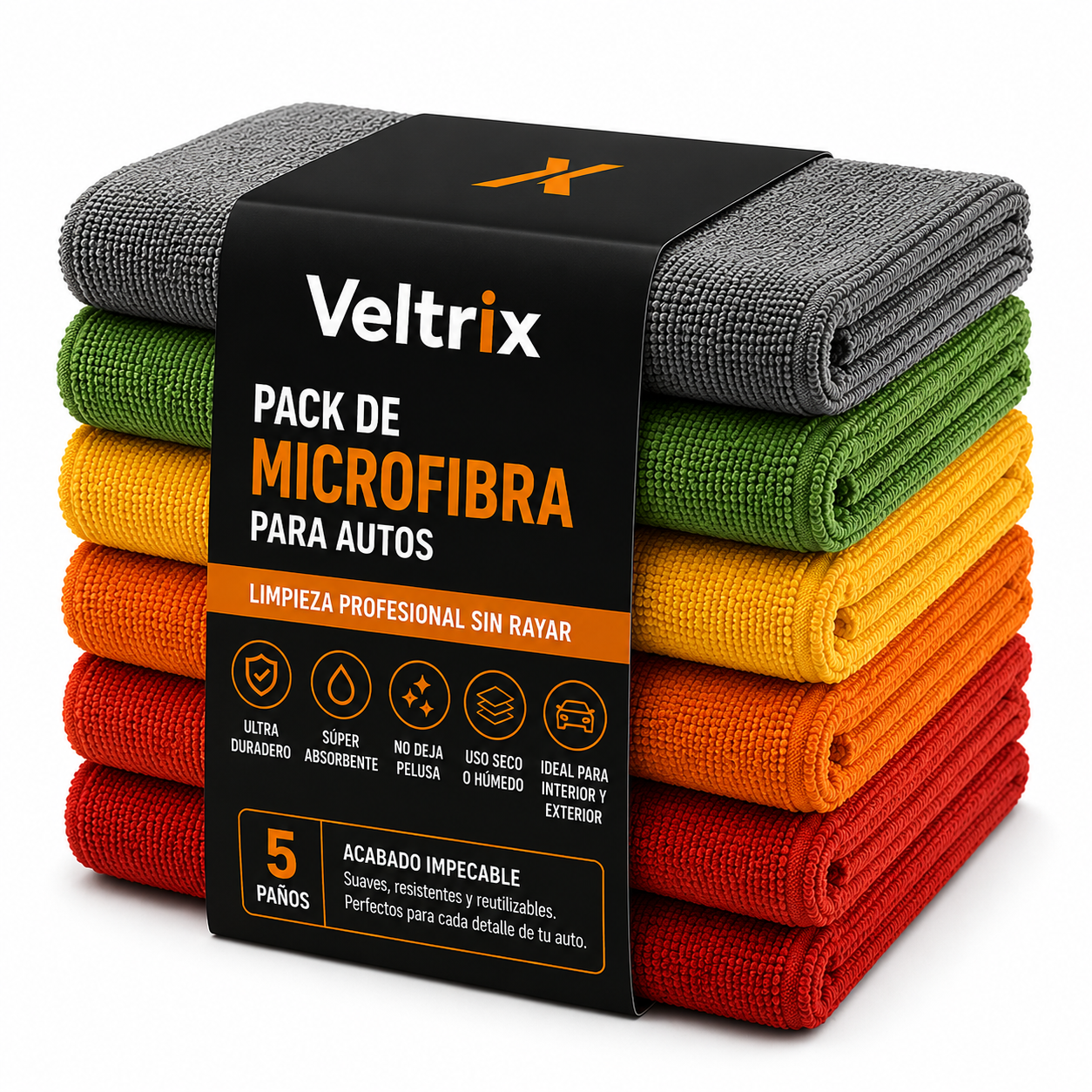 Pack 5 - paños profesionales de microfibra