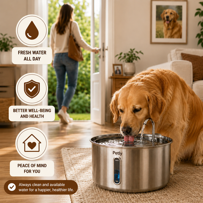 Petly - Automatic Stainless Steel Fountain